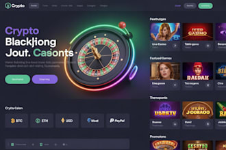 develop gaming website, sport bet, crypto game website, slot, blackjack website