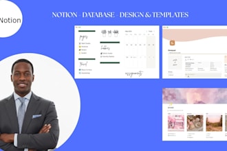 design custom notion template, notion crm, dashboard notion expert