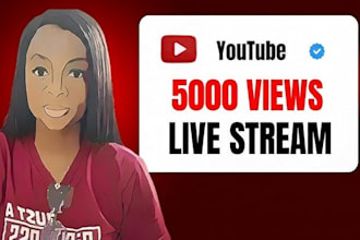 grow real 5000 youtube live stream views instantly