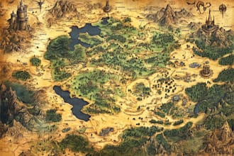 do a high quality fantasy map
