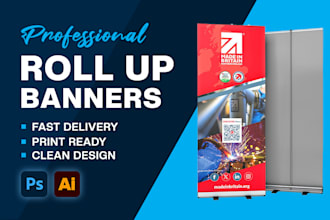 design attractive roll up banner
