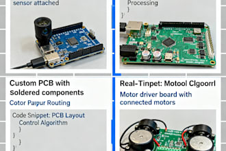 create custom pcb design, dev embedded software for iot, robotics and automation