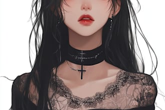 anime character, fanart, and original character
