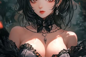 anime character, fanart, and original character