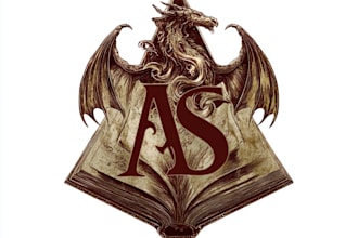 design a unique fantasy book or novel series logo