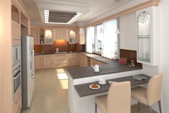 refurbish kitchen interior, cabinetry design, closet, mep and process planning