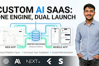 build custom ai saas web and mobile apps or chatgpt wrappers