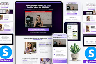 do german systeme io sales funnel wordpress landing page online course website