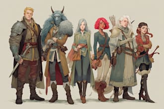 paint your dnd characters together in a party composition