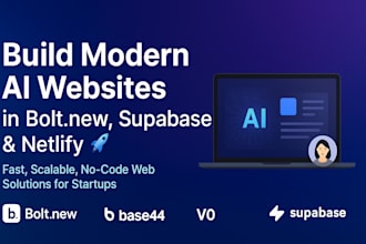 build modern ai websites in bolt new, base44, v0, lovable dev, netlify, supabase