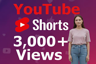 increase your channel with 3000 youtube shorts promo views