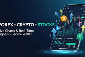 build  forex, crypto, and stock trading app with live charts