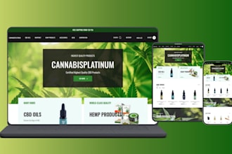design professional shopify stores for cbd cannabis vape marijuana brands