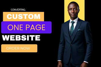 design one page website, single page website, wordpress landing page design