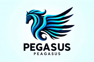 design unique pegasus logo with unlimited revision