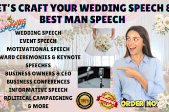 write speech writing wedding best man speech motivational speech romantic vows