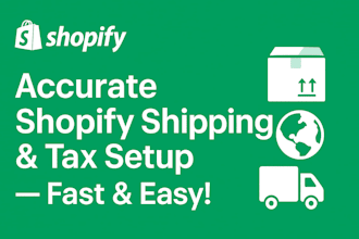 setup shopify shipping, fix shipping tax for domestic and international duties