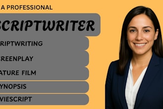 write your movie script screenplay writer film script writer video script