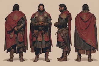 draw character art, dnd, and game art