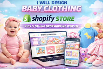 design baby clothing shopify store kids clothing dropshipping website