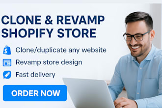 copy, duplicate, clone website into shopify, wordpress, revamp shopify store