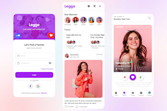 develop dating app social media app, tinder app, video chat app, social chat app