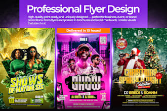 design modern flyers, posters and speed delivery in 10 hours