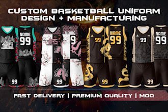 design and manufacture premium custom basketball uniforms for your team