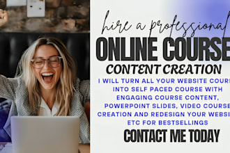 restructure visual training course presentation slides, course video lms expert