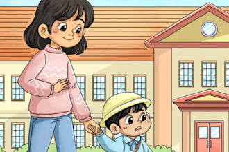 illustrate children storybook christian illustration  kids story illustration