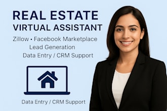 be your real estate VA for lead generation and data entry