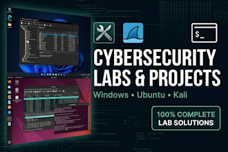 setup cybersecurity tools and solve lab tasks and projects on windows or ubuntu