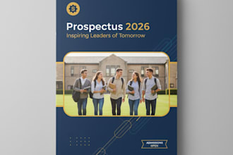 design school prospectus print, PDF and editable source