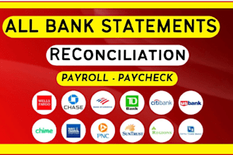 reconcile bank statement PDF to editable format