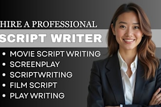 write movie script, film script, screenplay, script writer