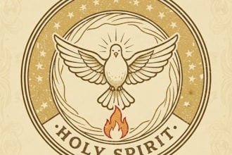 design a unique vintage holy spirit logo for your ministry or project