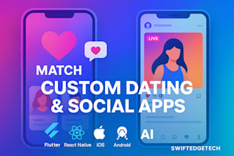 develop a modern onlyfans app dating app with ai matchmaking for android and ios