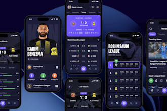 develop golf league app, esports tournament app, tennis club app, basketball app