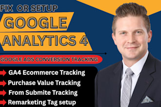 fix or setup google analytics 4, ga4 ecommerce tracking