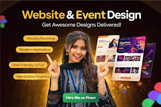 design modern website and event landing page UI UX