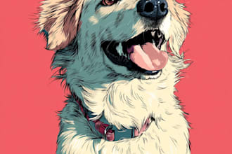 make a disney pets portrait illustration in disney style