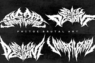 design a heavy metal band logo