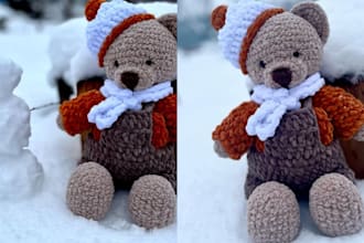 design cute christmas teddy bear crochet pattern amigurumi stuffed toy gift