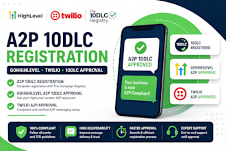 do a2p 10dlc registration, gohighlevel a2p 10dlc approval, twilio a2p approval