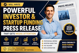 a professional startup funding press release for investors and media