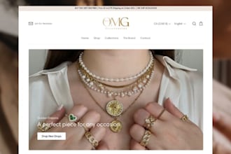 create a luxury jewelry shopify store or elegant accessories website