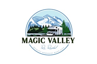 create an outdoor rv rental logo for our new business