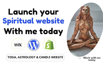 yoga meditation website spiritual booking website astrology website candle store