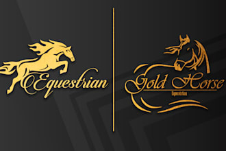 design a clean, unique horse, equestrian logo app website