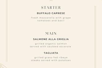 make aesthetic menu, poster, and logo designs in canva